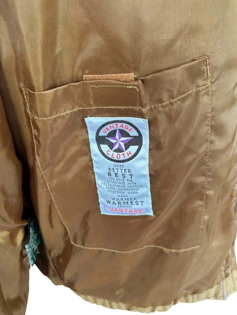 Field & Stream Vintage 80’s/90’s Vantage Cloth Tan/Ochre field jacket | Large